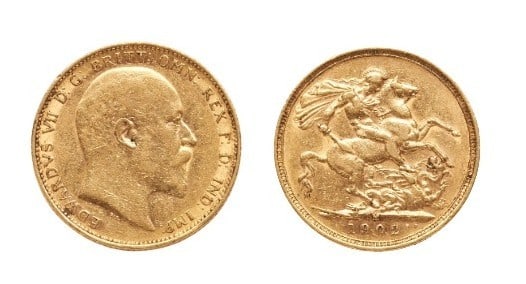 EDWARD VII FULL GOLD SOVEREIGN, 1902, (Melbourne): EDWARD VII FULL GOLD SOVEREIGN, 1902, (Melbourne)