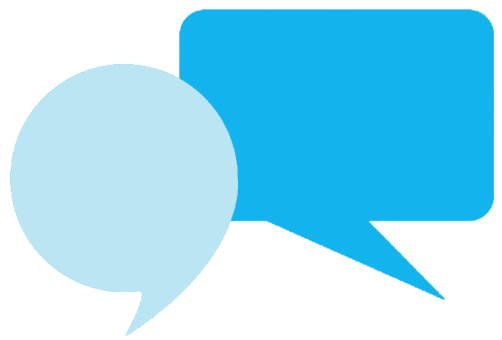 Speech bubbles about PR